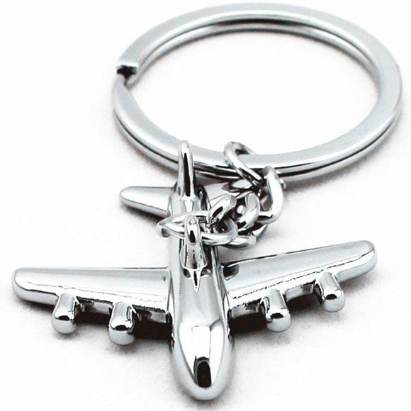 Alloy Fighter Aircraft Keychain