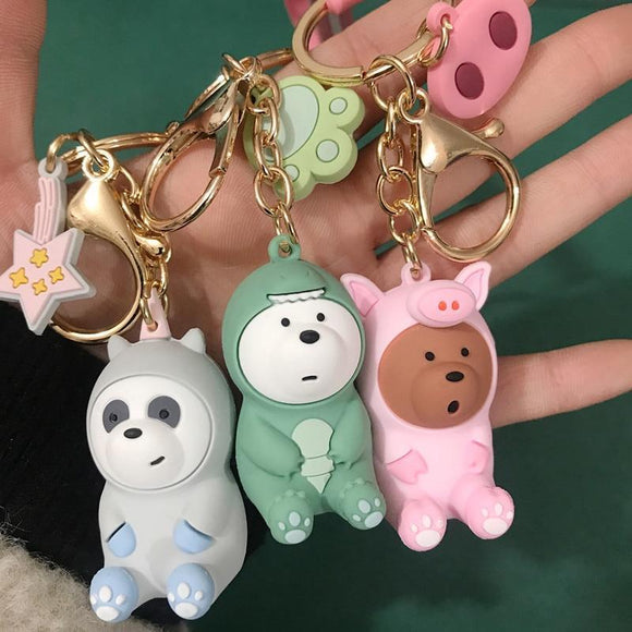 Bare bears lovely doll keychain